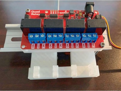 vacarme rail monter sparkfun quad relais planche notlikealeafonthewind 3d print model - Mito3D