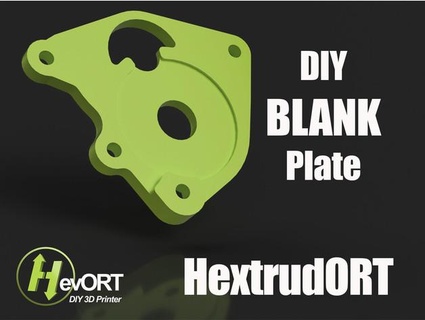 hextrudort - blank back plate diy integration miragec 3d print model - Mito3D