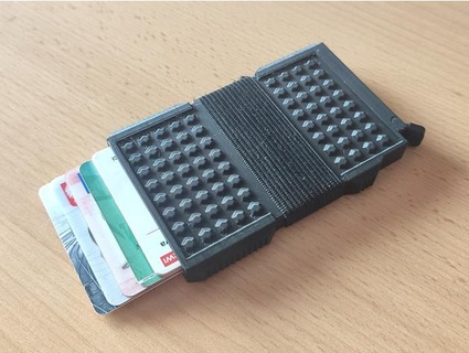 slim credit card wallet strap 8 cards dabalroman 3d print model - Mito3D