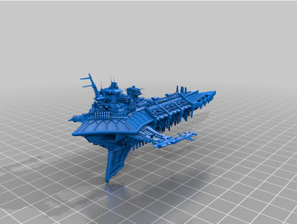 chaos desolator battleship bfg skaltar 3d print model - Mito3D