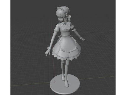 Anime Maid pervers Ausführung Wow Tatarisch 3d print model - Mito3D