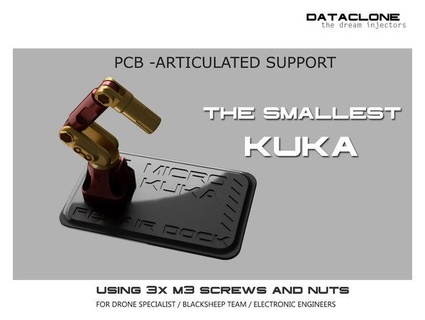 micro pcb support kuka arm - minimalist dataclone 3d print model - Mito3D