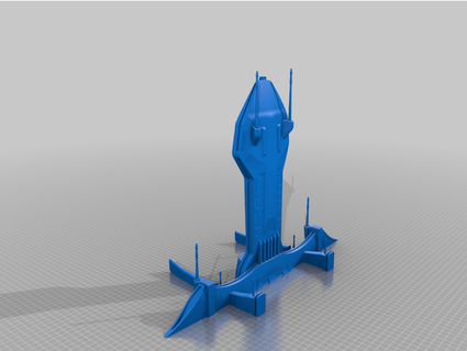 asgard oneill clase Stargate sencillo impresión avión cortar geektoylove 3d print model - Mito3D