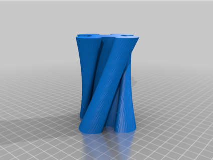 vase twisted tree stump tredunitkirjastomiikka 3d print model - Mito3D