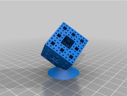 3-stage menger sponge trophy inverse synthron 3d print model - Mito3D