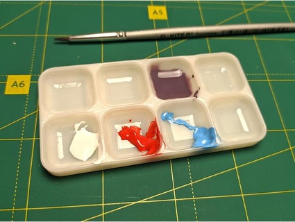 small paint palette cube6m 3d print model - Mito3D