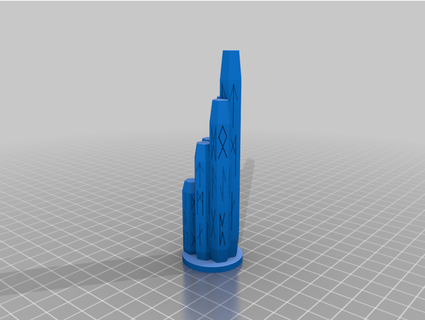 Malifaux gelo pilar rune etched rastreador luar 3d print model - Mito3D