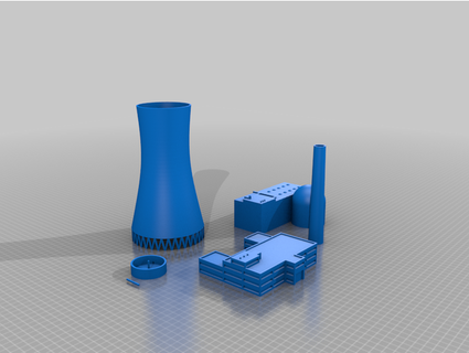 centrale nucléaire benny 050 3d print model - Mito3D