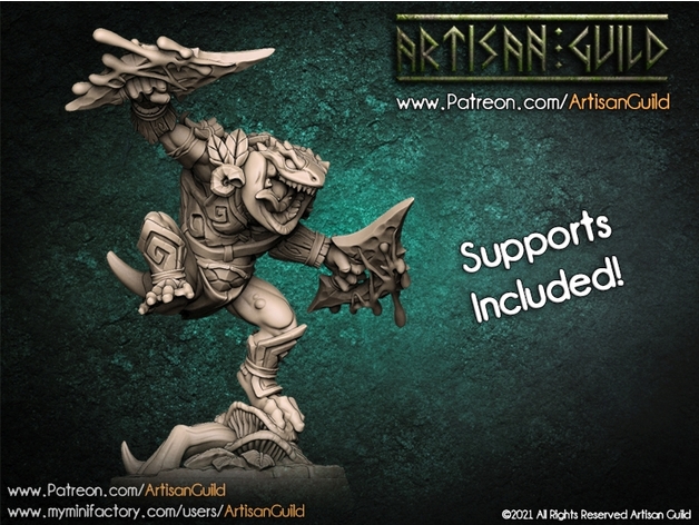 artisan guild patreon swamp gurunda sample 3D print model - Mito3D