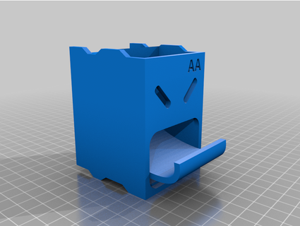aa batería soporte monstruo alfieforshort 3d print model - Mito3D