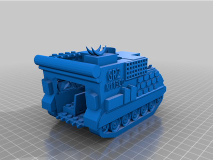lego army m113 command tank compatible skywaver 3d print model - Mito3D
