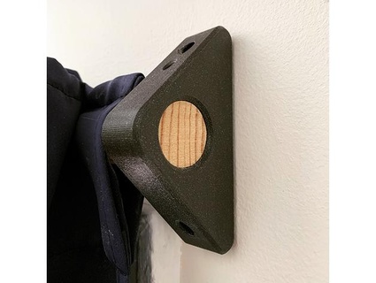 curtain rod bracket wood dowl rod 3ddiy  3d print model - Mito3D