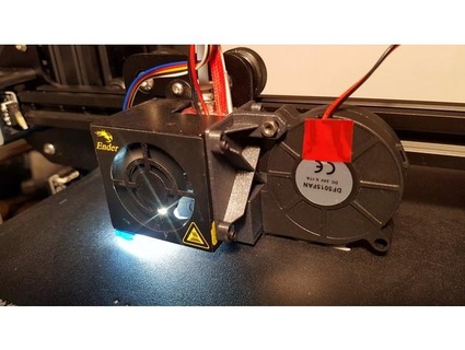 ender 3 radial 5015 fan mount simple duct kangaroocz 3d print model - Mito3D