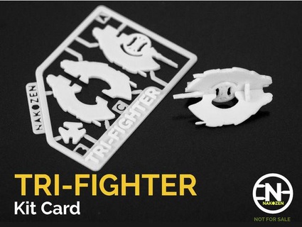tri fighter mini equipo tarjeta nakozen 3d print model - Mito3D