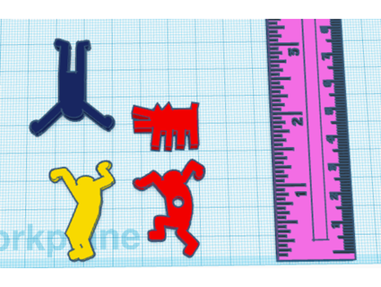 Keith Haring figuras tênias 3d print model - Mito3D