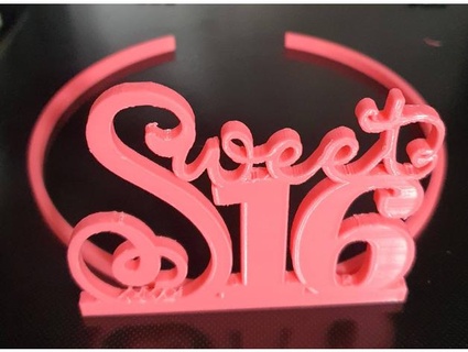 sweet 16 tiara sramandeep 3d print model - Mito3D