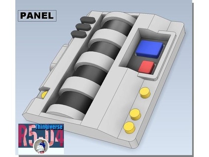 star wars themed panel james r5d4 3d print model - Mito3D