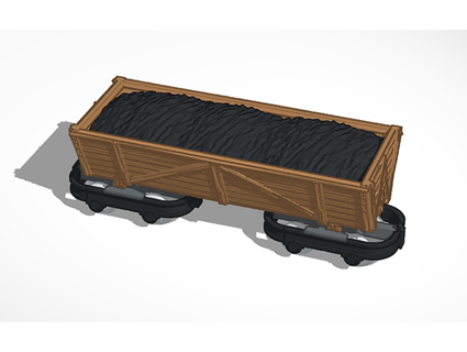 volquete vagón carga 4 axle h0e zhelneen 3d print model - Mito3D