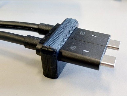 dell usb c Kulp destek şimşek kablo yanaşma istasyon iç küp 3d print model - Mito3D