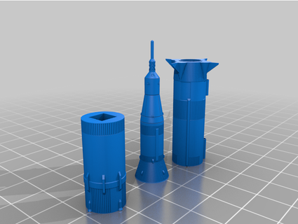 saturn v launch able rocket supershep47 3d print model - Mito3D