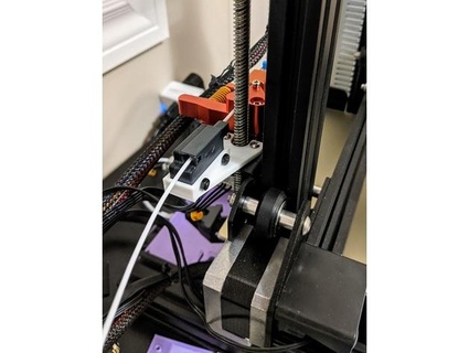 filament runout sensor bracket ender 3 red dual gear extruder jaketri 3d print model - Mito3D