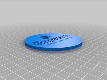 hoegaarden coaster aj harp 3d print model - Mito3D