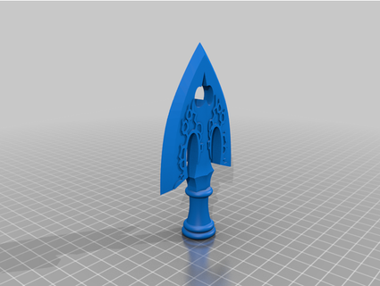 estante soporte flecha w 1cm clavija espacio horror 3d print model - Mito3D