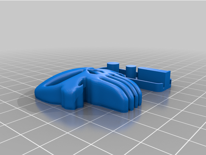 punisher zipper pull gannable 3d print model - Mito3D
