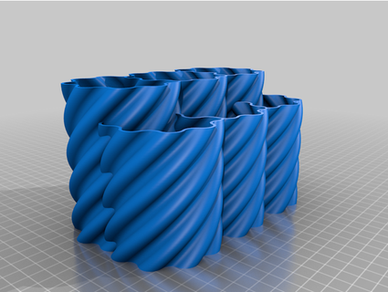porta canetas espiral mo ferro 3d print model - Mito3D