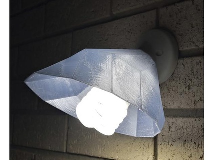 twisting lofted cover angled wall light edditive 3d print model - Mito3D