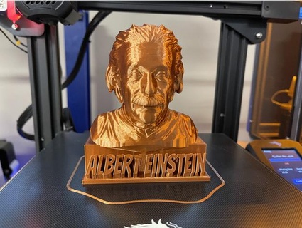 Albert Einstein buste statue Caligeek 3d print model - Mito3D