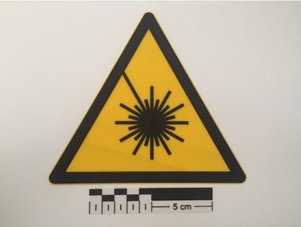 laser warning sign laserwarnzeichen maeshmaker 3d print model - Mito3D