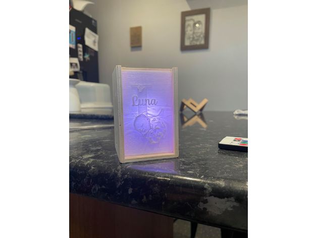 lithophane boite lumière casse cul 3D print model - Mito3D