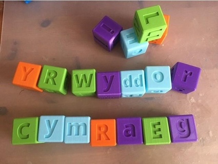 galés alfabeto bloques niños gallego 3d print model - Mito3D