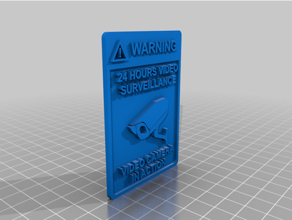 uyarı işaret video kamera ver 3d print model - Mito3D