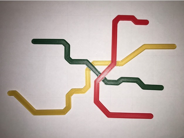 Praga metro mapa risajandak 3D print model - Mito3D