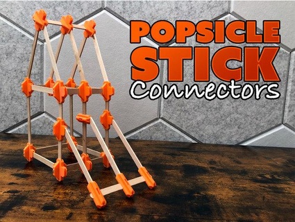 popsicle stick connectors 3d-printy 3d print model - Mito3D