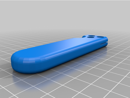 credit card knife handle & sheath lukfloss 3d print model - Mito3D