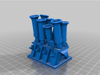 scale engine injected stacks gsbinder 3d print model - Mito3D