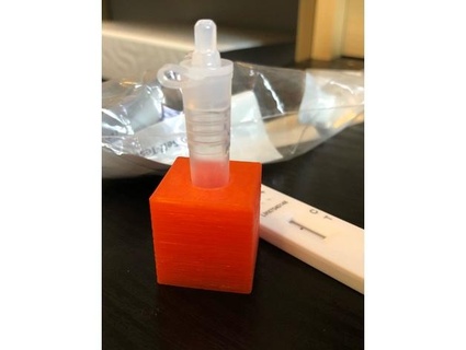 lateral flow test vial cube holder simontalm 3d print model - Mito3D