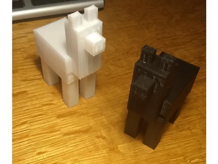 Minecraft lama mobile jambes côté 3d print model - Mito3D