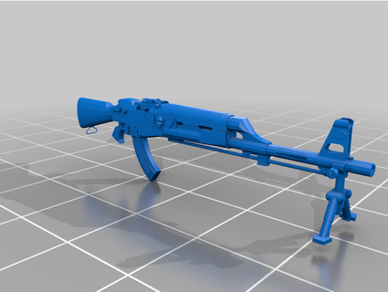 intergalactic guard motor rifle infantry rpk-74 light machine lasrifle alyxlunceford 3d print model - Mito3D