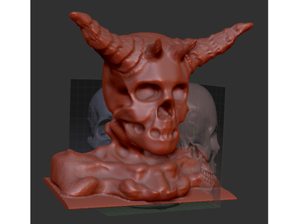 demon sculpture ivibrant 3d print model - Mito3D