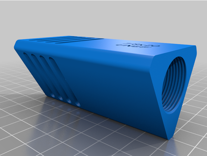 triangular focinho freio paintball barris ayxman 3d print model - Mito3D