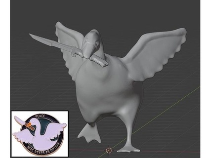 knifing goose ziddan 3d print model - Mito3D