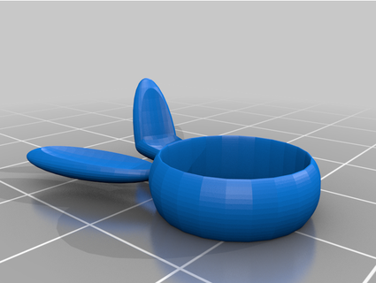 simple easter bunny ring bionaut 3d print model - Mito3D