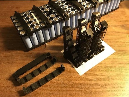 18650 cell holder spacer battery packs simml 3d print model - Mito3D