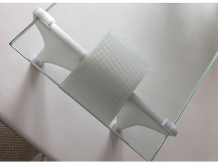 jambes verre table soutien écran h2a 3d print model - Mito3D