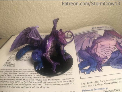 2nd ed ad&d amethyst dragon stormcrow13 3d print model - Mito3D