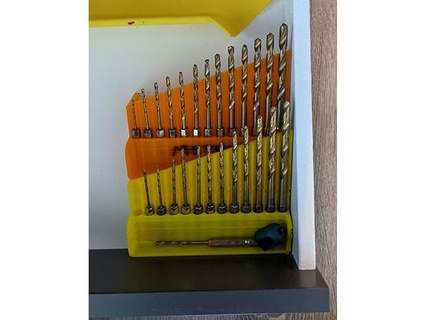 drill bit rack low angle drawers selmo 3d print model - Mito3D